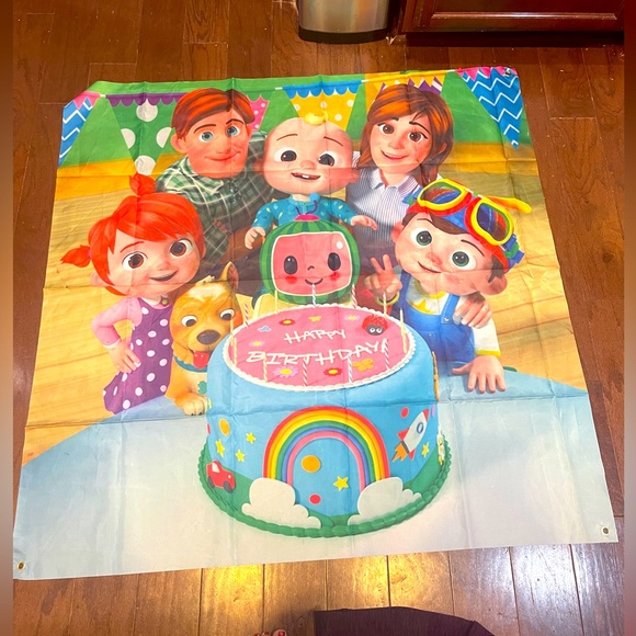 Cocomelon Happy Birthday banner Sign Children Party Decoration - Picture 1 of 3